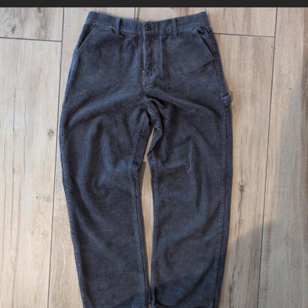 Womens Gray Corduroy Pants